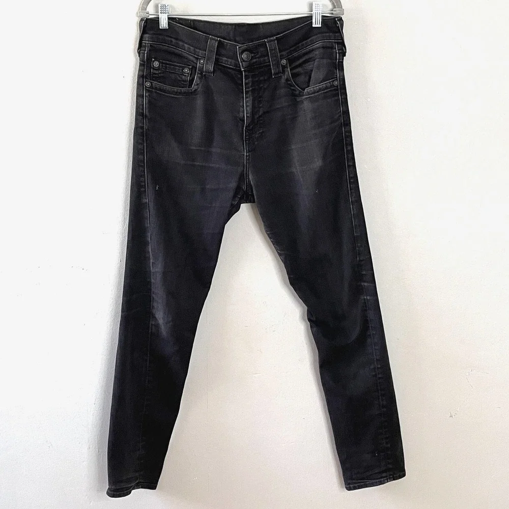 True Religion‎ Mick Slouchy Skinny Jeans Mens 32 Black Washed Streetwear Biker